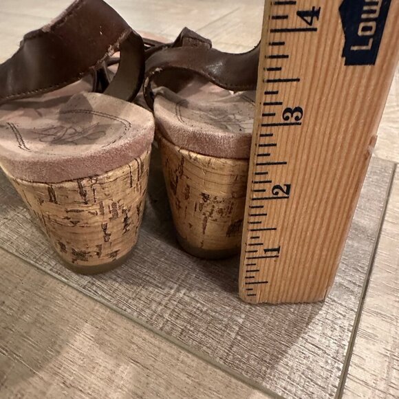 LifeStride Womens Brown Strappy Wedge Sandals 8.5M All Man-Made Materials - Picture 9 of 12